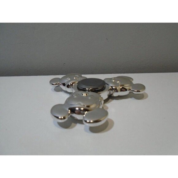 DISNEY 100 BABY MICKEY MOUSE SILVER COLOR 3" FIDGET SPINNER, Mickey & Minnie 3pc - Picture 8 of 12